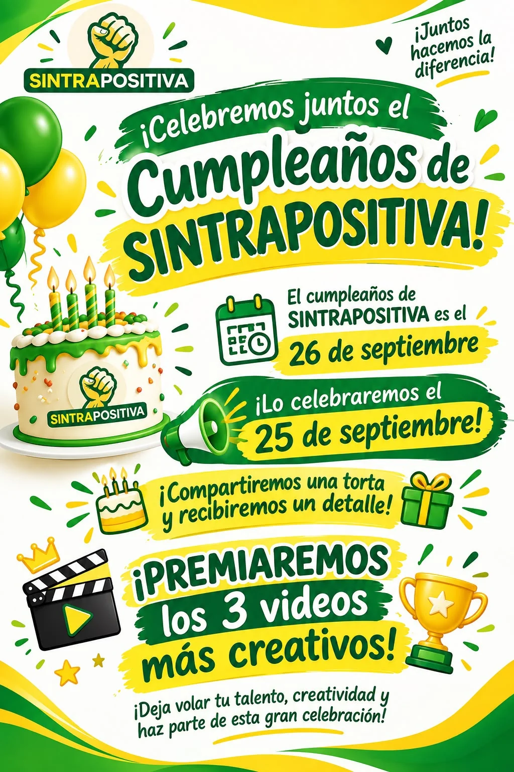 Detalle aniversario SINTRAPOSITIVA 2026