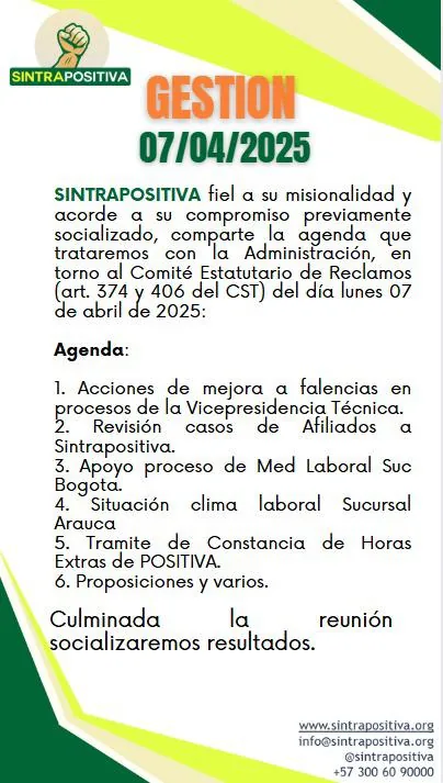 Comite reclamos abril
