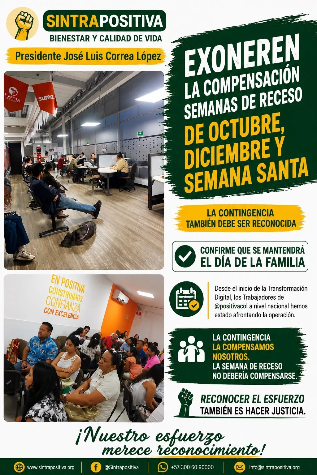 exoneren semana de receso