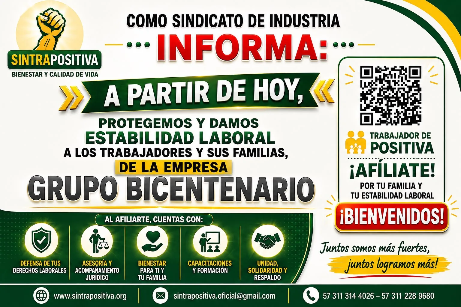 Bienvenida Grupo Bicentenario