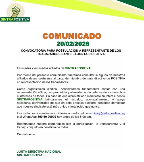Comunicado - 20 de febrero de 2026