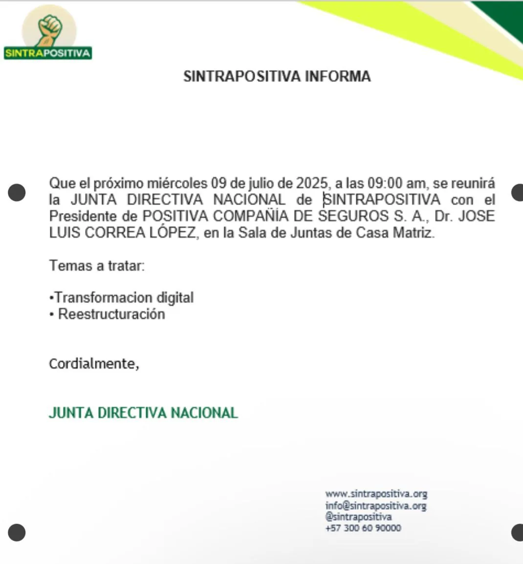 Comunicado - 25 de agosto de 2026