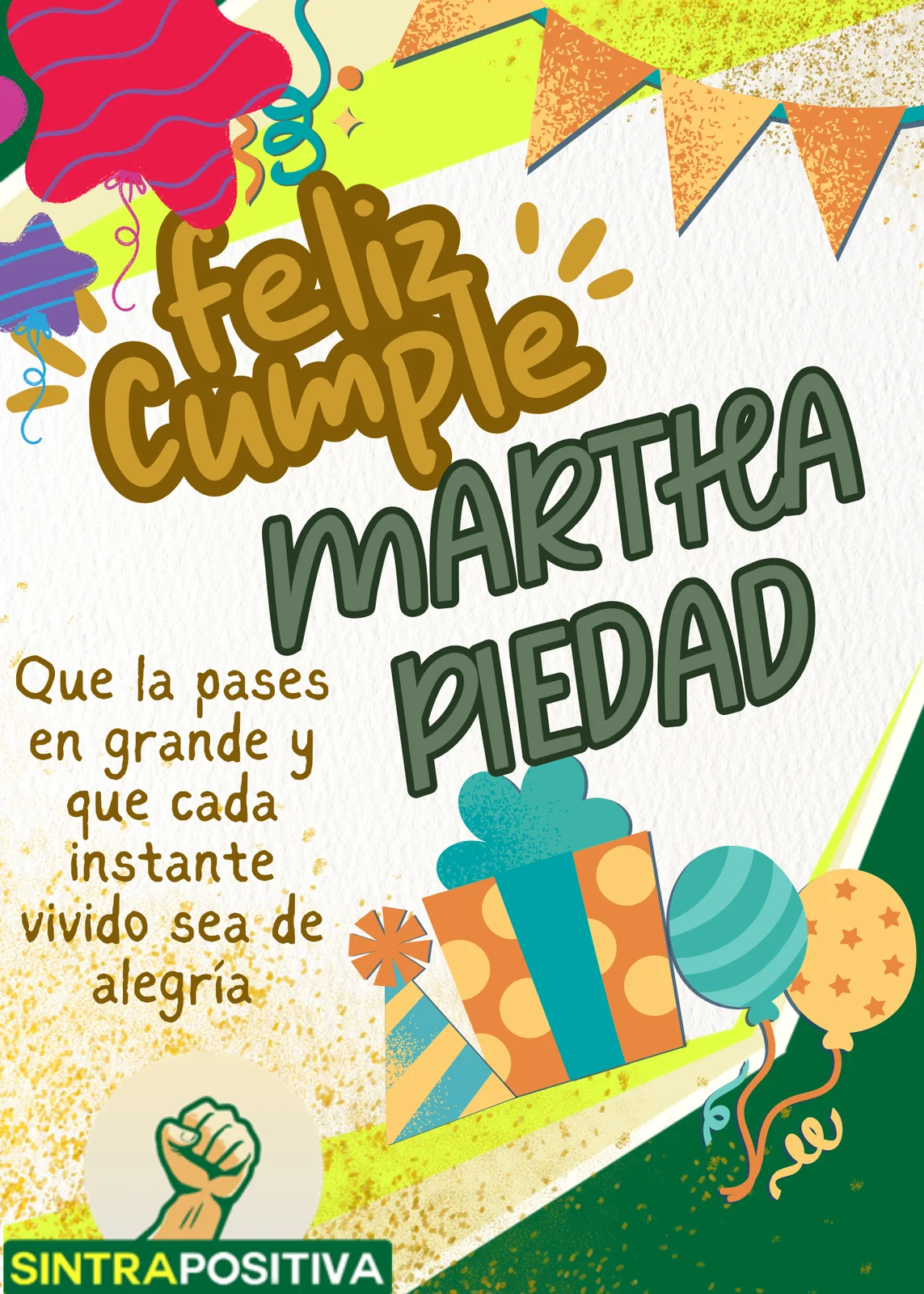 Cumpleaños de afiliados SINTRAPOSITIVA