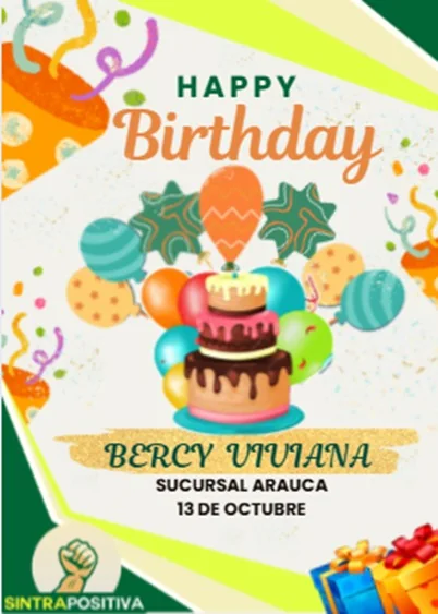 Cumpleaños de afiliados SINTRAPOSITIVA