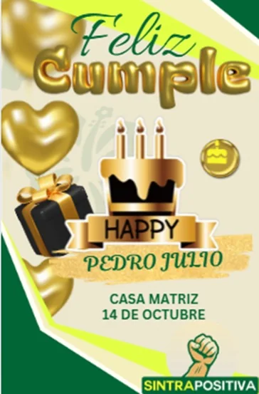 Cumpleaños de afiliados SINTRAPOSITIVA