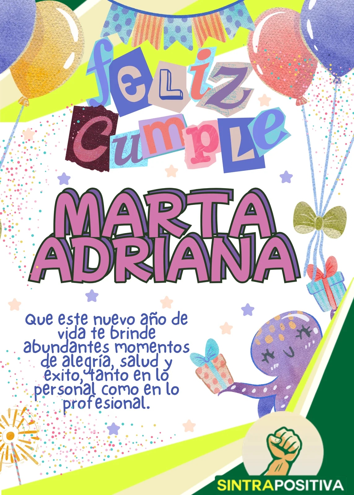 Cumpleaños de afiliados SINTRAPOSITIVA